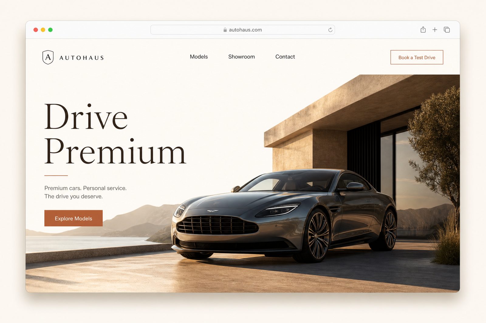 Website-Design Beispiel — Automobil