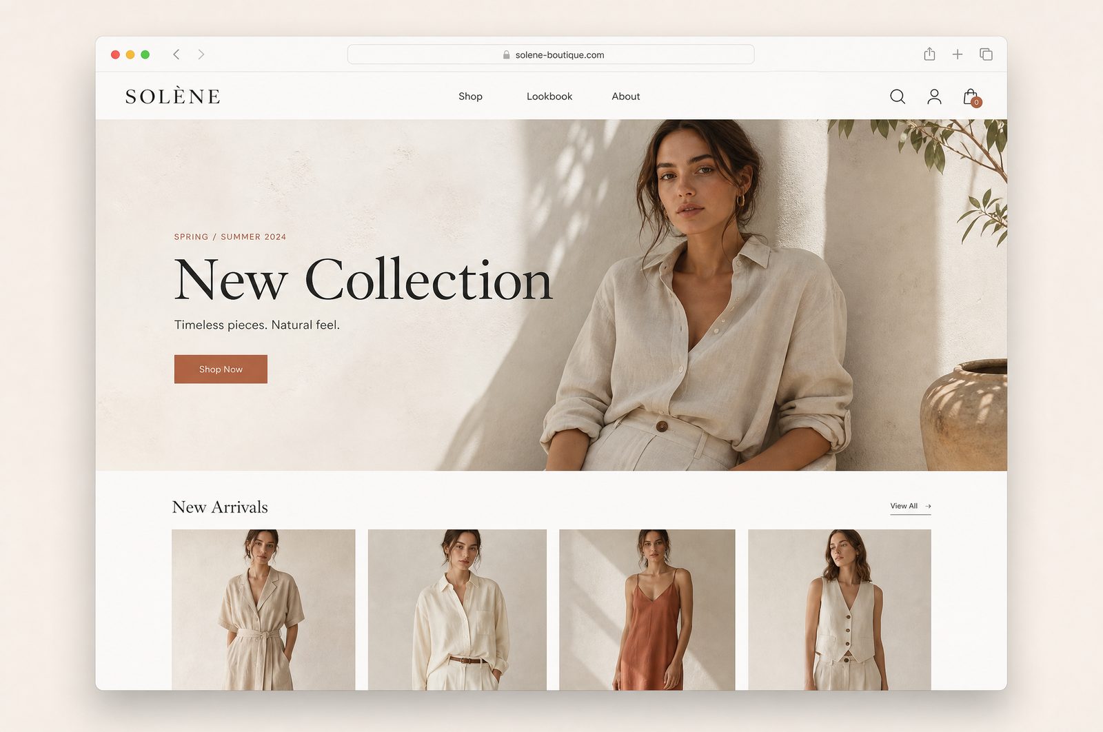 Website-Design Beispiel — Mode & Boutique
