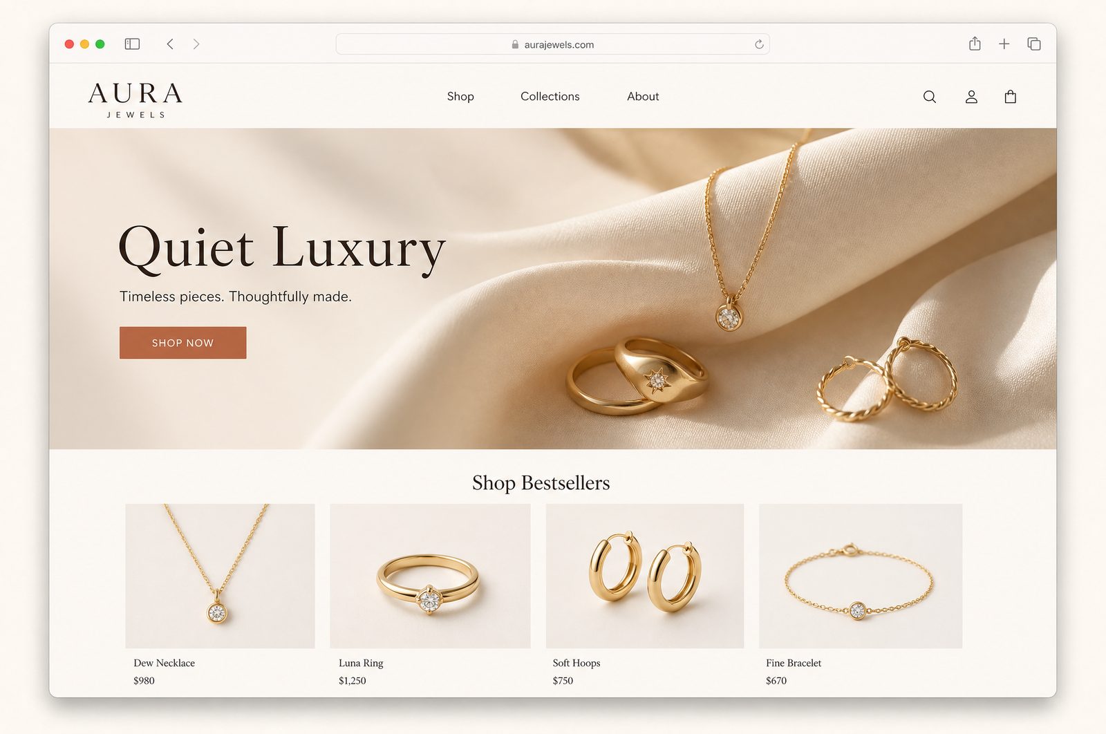 Website-Design Beispiel — Schmuck